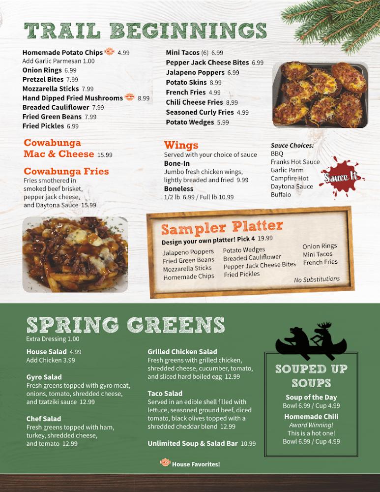 Trails End Restaurant and Pizzeria Menu image 2