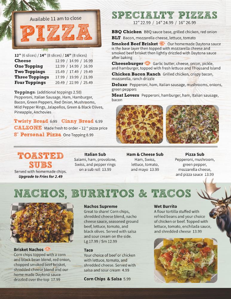 Trails End Restaurant and Pizzeria Menu image 3